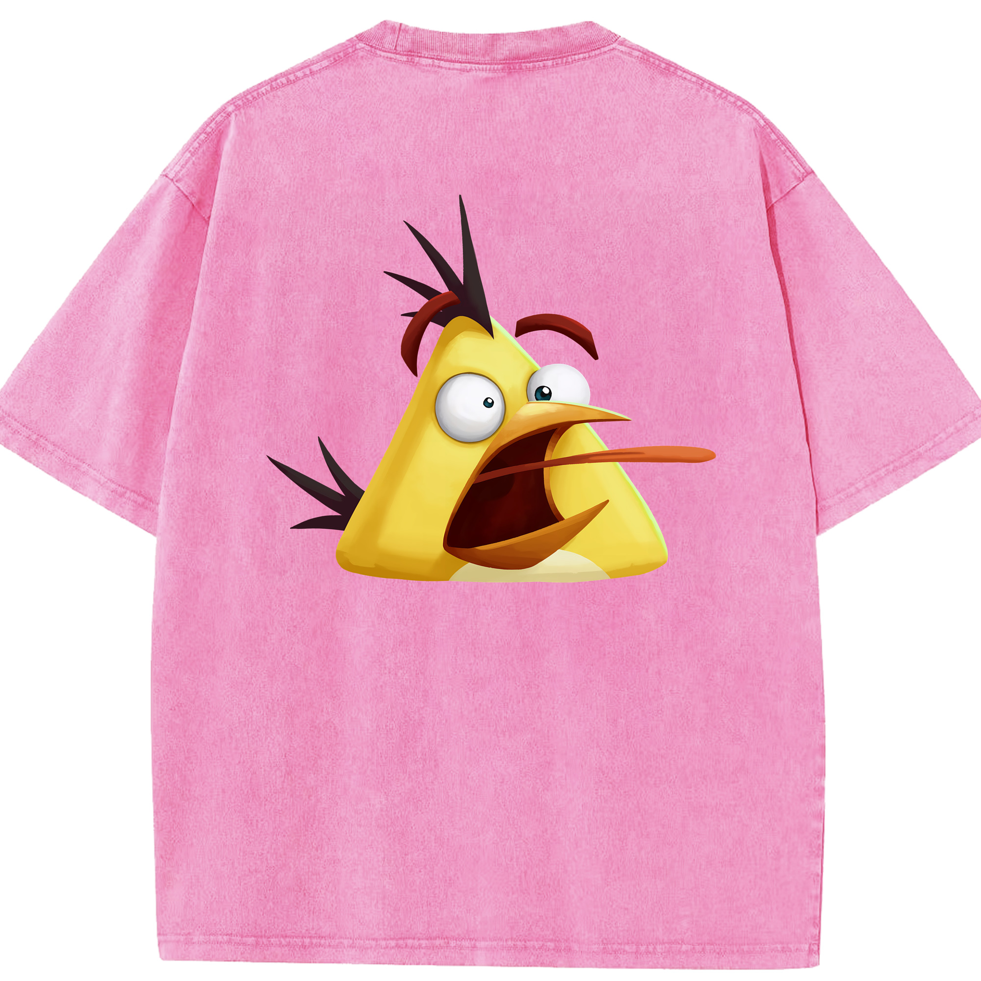 （画像用） Angry Birds アングリーバード 綿100% ヴィンテージ風 半袖Tシャツ（背面プリント）